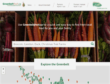 Tablet Screenshot of greenbeltfresh.ca